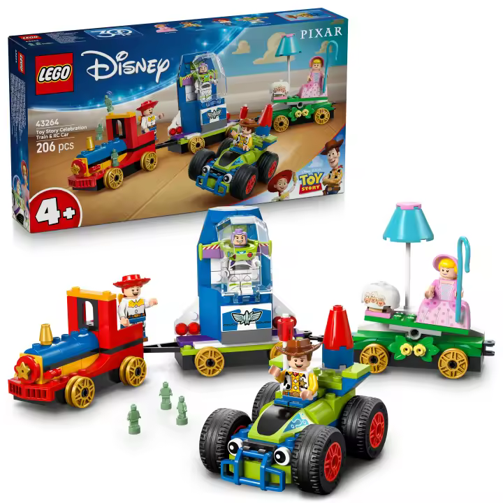 [PREVENTA] LEGO® | Disney y Pixar Tren de Celebración de Toy Story y Coche RC Juego de Construcción, 4 Personajes, Idea de Regalo Para Niñas, Niños y Fans de 4 Años o Más 43264 - 1
