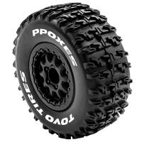 4pcs Neumáticos De Camión De Pista Corta 112mm 1/10 Con Rueda Y Hex 12mm Para Slash Arrma Senton HuanQi 727 Vkar 10sc Hpi Coche RC - details 5