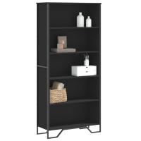 vidaXL Estantería madera ingeniería color 80x31x169 cm en color Roble ahumado/Marrón roble/Roble Sonoma y más | almacenamiento funcional diseño moderno para baño dormitorio sala - details 3