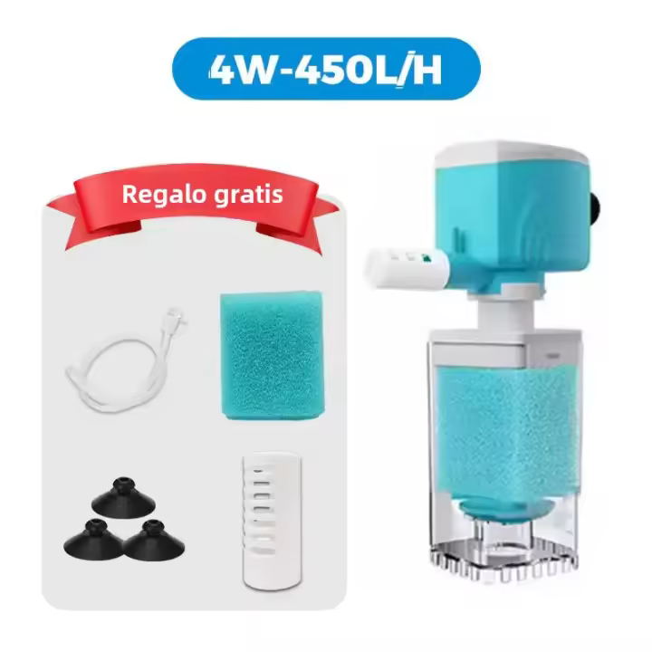 Sistema De Filtro Automático Para Acuario 4W/220V Bomba De Agua Para Tanque De Peces Con Circulación De Agua Oxigenada Y Anti Retroalimentación - 1