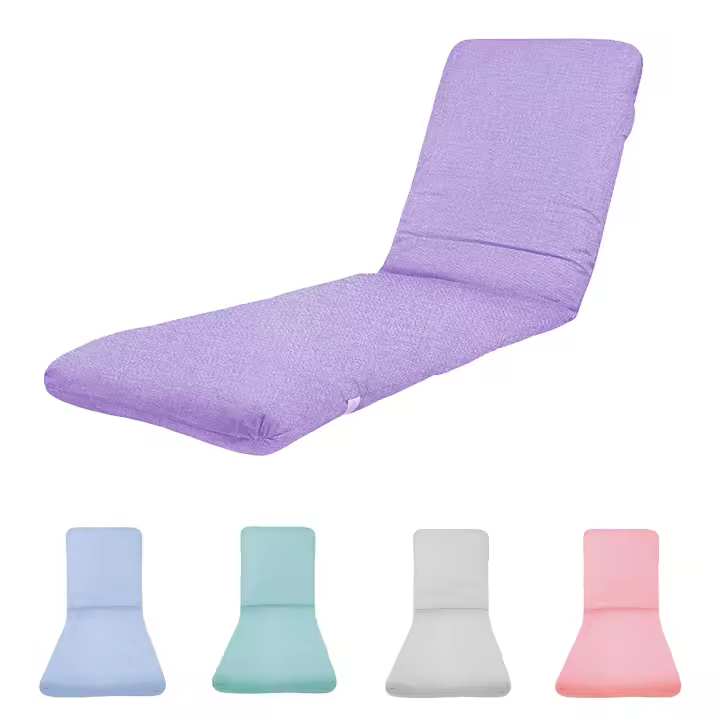 TIENDA EURASIA - Cojin Tumbona Exterior | Colchoneta Tumbona Jardin | Medidas 120-180x50x6 cm | Colores Pastel | Funda de Tela Lavable | Relleno de Fibra Acolchada. - 1