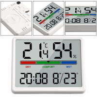 Reloj Electrónico De 3.5 Pulgadas Con Medidor De Temperatura Y Humedad Indor Sensor LCD Estación Climática Digital - details 3