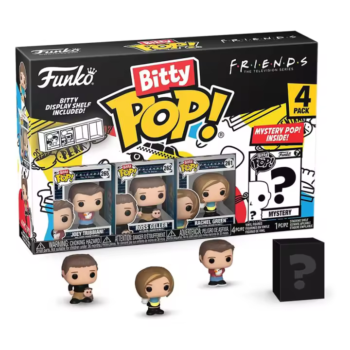 FUNKO BITTY POP! FRIENDS - JOEY TRIBBIANI, ROSS GELLER, RACHEL GREEN Y ¿?, LICENCIA OFICIAL - 73049 - 1