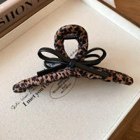 Pinza Para El Cabello De Cuero Artificial Con Diseño De Leopardo Y Lazo Adorno De Moda Para Mujer Accesorio De Pelo Cool Y Dulce Para Exteriores - details 2