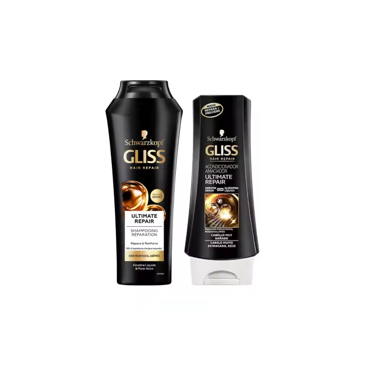 Pack Gliss Schwarzkopf Hair Repair Ultimate Repair Champú & Acondicionador - 1