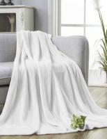 Manta Microfibra Suave para Sofá y Cama, Colcha Super Caliente para Adulto y Niño ,Sin Arrugas En Color Blanco, 160 x 220 cm - details 2