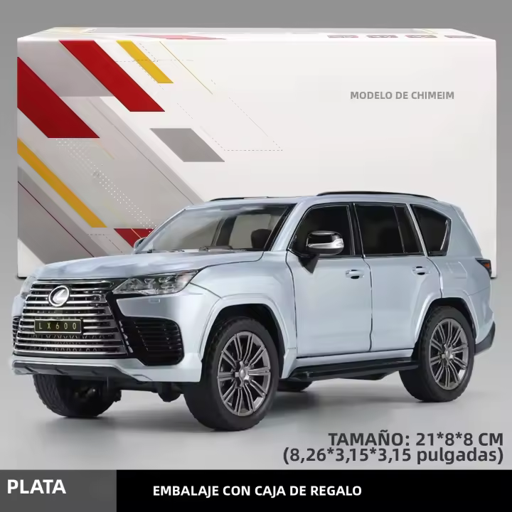Coche De Lujo SUV LX600 Off-Road a Escala 1:24 Para Niños Y Niñas Con Sonido Y Luz Aleación De Zinc Coche De Accionamiento Por Retroceso Regalo Para Niños - 1