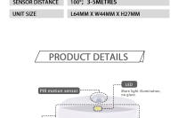 Lámpara Nocturna Inteligente LED Para Gabinete Con Sensor De Movimiento PIR Para Cocina Dormitorio Armario Armario Escalera - details 8