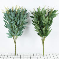 Arbusto Artificial De Sauce Con Hojas Verdes Falsas Para Decoración De Mesa De Bodas Y Fiestas Jungle DIY Plantas Silken - details 0