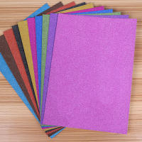 10 PCS/SET Hojas De Papel Brillante A4 Para Manualidades Y Decoración Adhesivas Autoadhesivas Para Niños En Jardín De Infantes Papel Emboss DIY Con Polvo - details 1