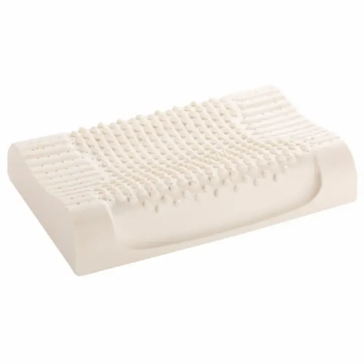 Almohada De Látex Natural Cervical Anti-ronquido Terapia Masaje Para Salud De La Columna Vertebral - 1