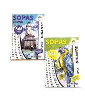 Pack de 2 libros de Sopas de Letras con Letra Grande 1092 Sopas - Entretenimiento y Ejercicio Mental - Blanco y Negro - Distripubli - details 0