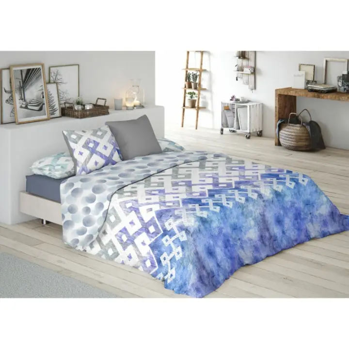 Pierre Cardin - Juego de funda nórdica Pierre Cardin VAIL Azul Cama de 90 3 Piezas - 1