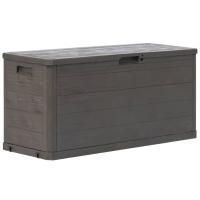 vidaXL Caja de almacenamiento de jardín 280 L en color Marrón/Gris claro - details 0