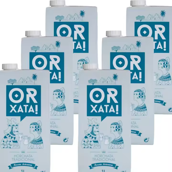 Pack 6 ud. Or,xata Tradicional Polo 1 litro de Horchata de Valencia 2,2 mg - 1
