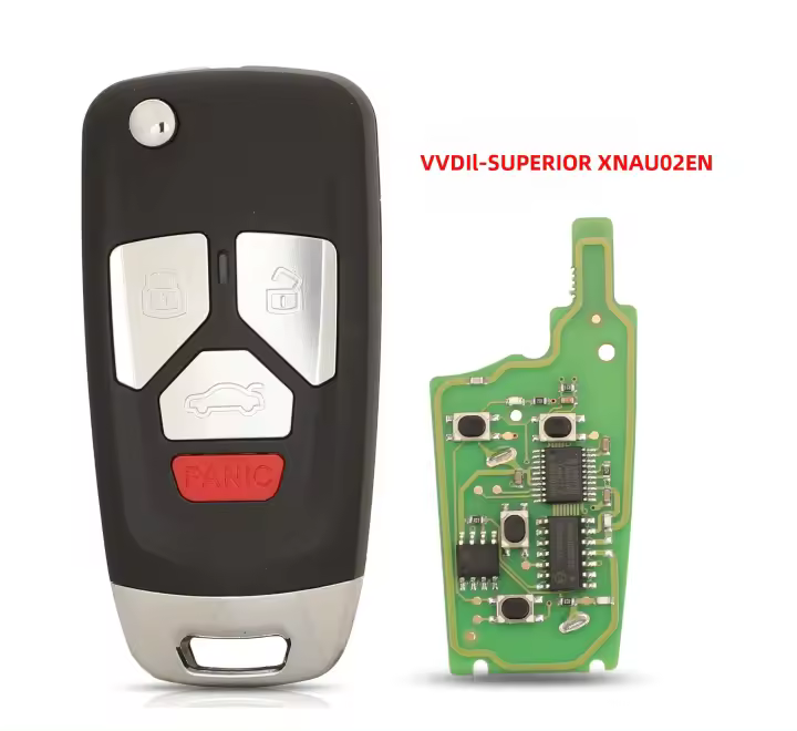 Llave Inalámbrica XHORSE Jingyuqin VVDI-SUPPER XNAU02EN Para Audi Con 4 Botones Versión Inglesa ABS+METAL - 1