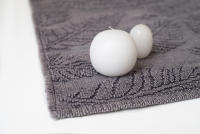 Alfombra BLAR Algodón Tejida a Mano Gris 50x80cm - Linea Paralela - details 1