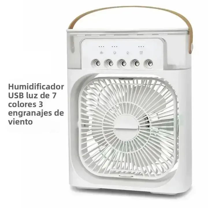 Ventilador Portátil 3 En 1 Con Condicionador De Aire Y Luz Nocturna LED Humidificador Ajustable Para Oficina Y Hogar - 1