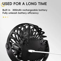 Ventilador Portátil Recargable Con Luz De Noche Y Clip Rotativo De 720° Pequeño Híbrido Para Camping Al Aire Libre Y Uso Doméstico - details 3