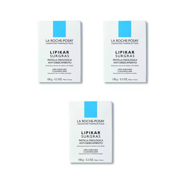 La Roche Posay - Jabón Fisiológico Anti Sequedad Lipikar PAIN SURGRAS - Pack 3uds X 150g - 1