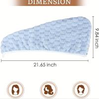 2pcs Gorro De Pelo Seco De Velours Tortuga Dorada Microfibra Absorbente Y Cómoda Toalla De Cabello Suave Para Baño Y Cabello Rizado - details 1