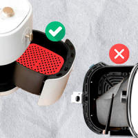 Marctani 2pcs Alfombrilla Silicona Freidora Aire, Incluye Dispensador de Aceite, Accesorios Freidora Sin Aceite, Reutilizables, Para Freidoras de 3.5L y 5.5L, Accesorios Airfryer (21.5 CM) - details 1