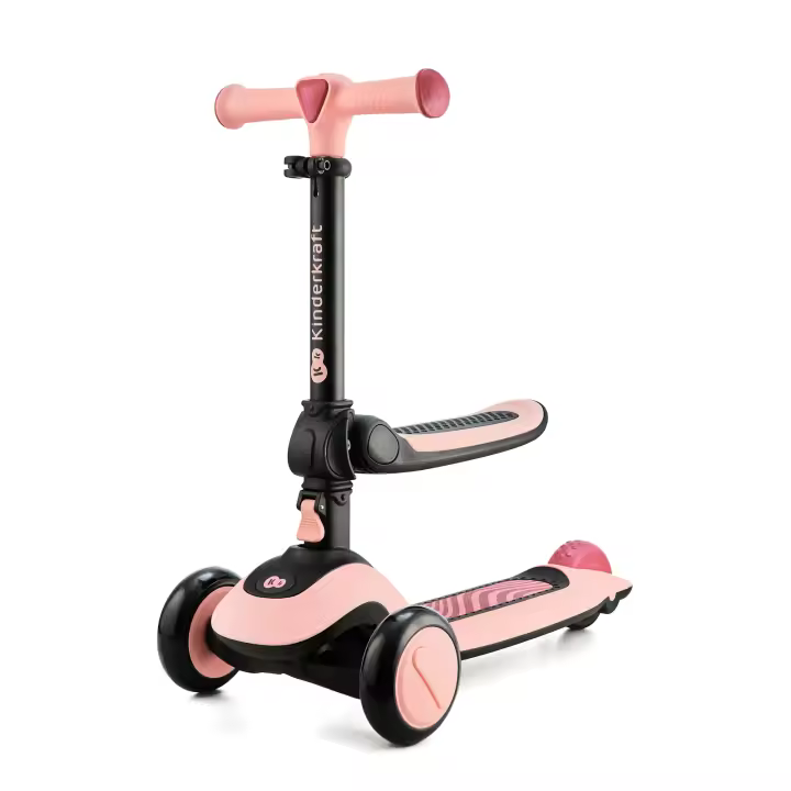 Kinderkraft HALLEY, Patinete 2 en 1, Para Niños, Ajustable, Draisienne, Triciclo, Multifuncional, Bici, 3 Ruedas, LED, De 2 años hasta 50 kilos - 1