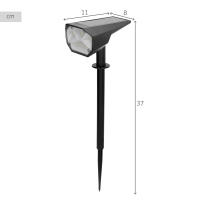 Aktive - Set de 6 balizas solares LED luz fija o de colores, 6 LEDs por unidad, 5-10 lúmenes, sensor de luz, autonomía 8h, instalación en suelo o pared, certificación IP24, para jardín, terraza, senderos - details 3