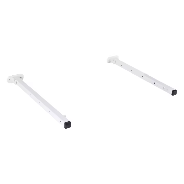 Cofan Tendedero de pared abatible | Juego de 2 soportes | Aplicación hasta 150 cm | Incluye tornillos y tacos | Longitud: 50,5 cm - 1