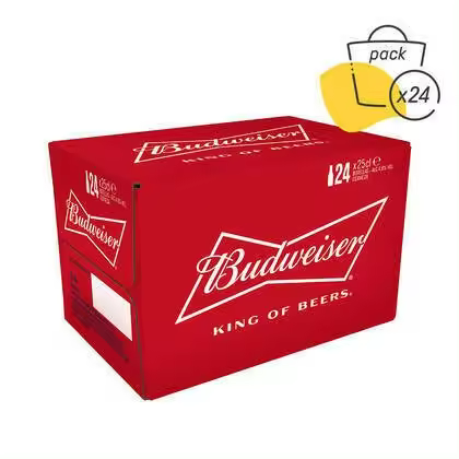 BUDWEISER Cerveza estilo lager - Caja 24 botellas cristal 330ml - 1