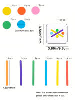 Puzzle De Arcoíris En Madera Juguete Educativo Montessori Para Niños Cognición De Colores Pensamiento Lógico Juego De Alineación Temprana - details 6