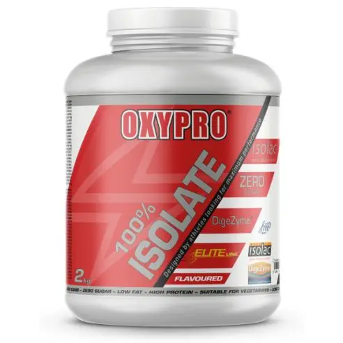 OXYPRO Nutrition®100% ISOLATE Isolac® CFM - Proteína de Suero de Leche Aislada - Vainilla - 2kg- Sugar Free - con Digezyme - 1