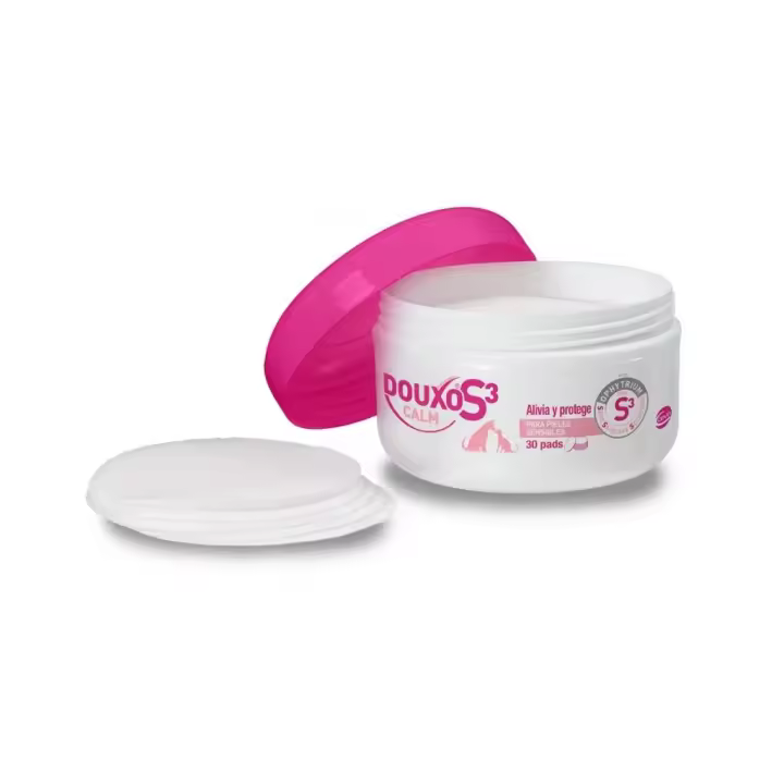 DOUXO S3 - Calm (30 uds) - Almohadillas calmantes para Perros y Gatos con piel sensible - 1