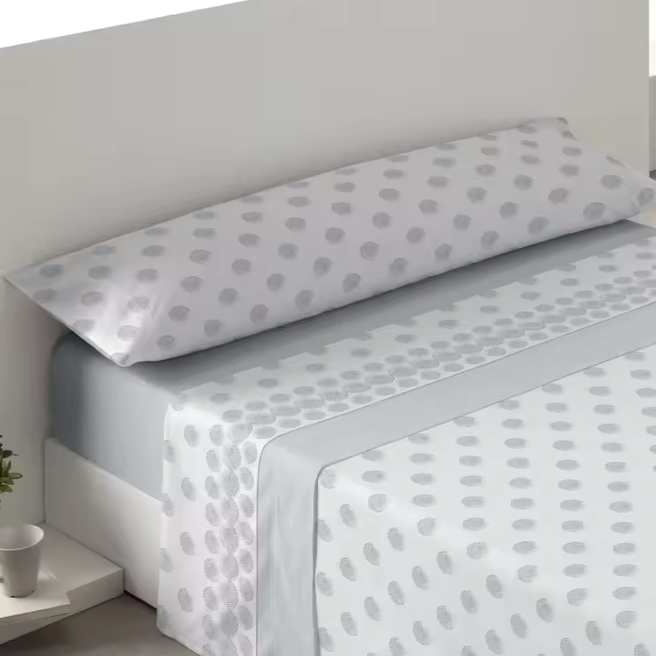 Ram's, Juegos Sabanas Verano Primavera  Microfibra Estampada Mod. OREGON color Gris  Tres piezas (Bajera+Encimera +Funda Almohada)  Cama 90,105,135,150. Tacto muy suave y confortable - 1