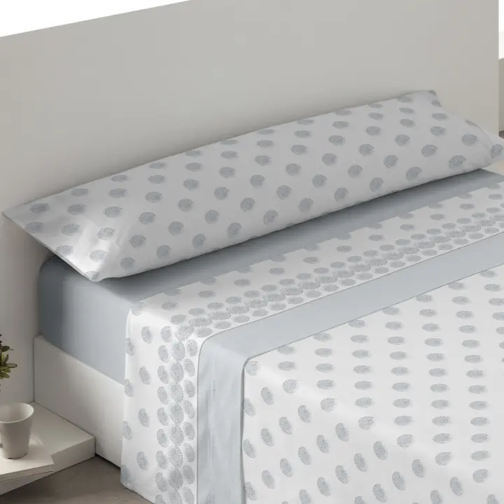 Ram's, Juegos Sabanas Verano Primavera  Microfibra Estampada Mod. OREGON color Gris  Tres piezas (Bajera+Encimera +Funda Almohada)  Cama 90,105,135,150. Tacto muy suave y confortable - 1