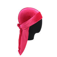 Nuevos Durags De Veludo Unisex Tapete Turban Breathable Sombrero Largo Pirata Cabeza Hip Hop Bandana Para Hombres Y Mujeres - details 14
