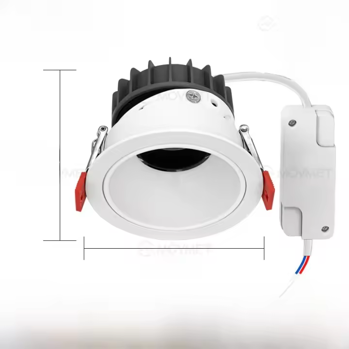 Spotlight LED COB 9-10W Luz De Techo Aluminio Lámpara Lavadora De Pared Insertada Para Dormitorio Cocina Blanco/Negro Corte 75mm - 1