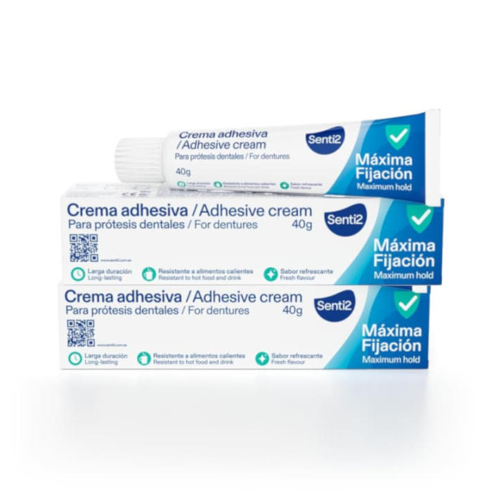 Senti2 duplo dental prosthesis adhesive cream 2 x 40 g