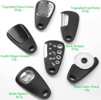 Juego de utensilios de cocina de 6 piezas, herramientas de cocina que ahorran espacio, accesorios de acero inoxidable, rallador, cortador de pizza, pelador de verduras, cuchillo para pelar, triturador de ajo, caja de regalo - details 0