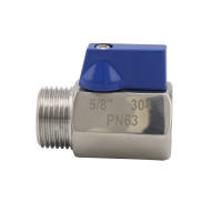 Válvula De Bola Mini De Acero Inoxidable 304 PN63 5/8'' BSP Sanitary Para Cierre De Agua En Casa Keg Coupler Cerveza Shank Macho a Hembra - details 0