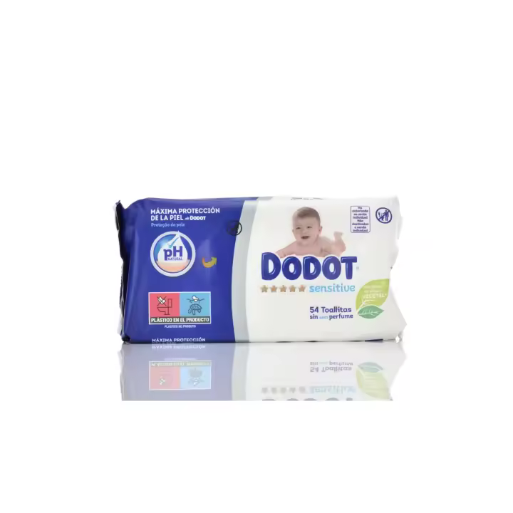 DODOT Toallitas húmedas sensitive para bébe 3x54 toallitas total 162 unidades, 6x54 toallitas (324), 9x54 toallitas (486) Suavidad probada clínicamente - 1