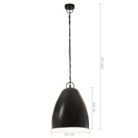 vidaXL Lámpara colgante industrial redonda 25 W negra 32 cm E27 - details 7