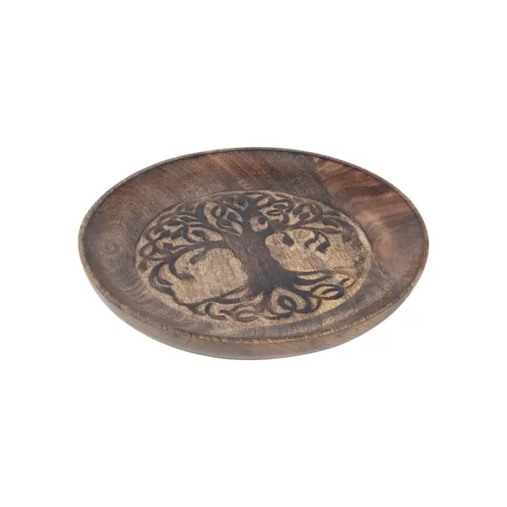 SIGNES GRIMALT Bandeja de Madera Decorativa Arbol De La Vida 16Cm - Set de 2 Unidades - 1