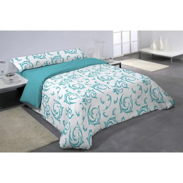 Hosteline - Juego de funda nórdica Hosteline ROBLEDO Azul Cama de 90 3 Piezas - 1