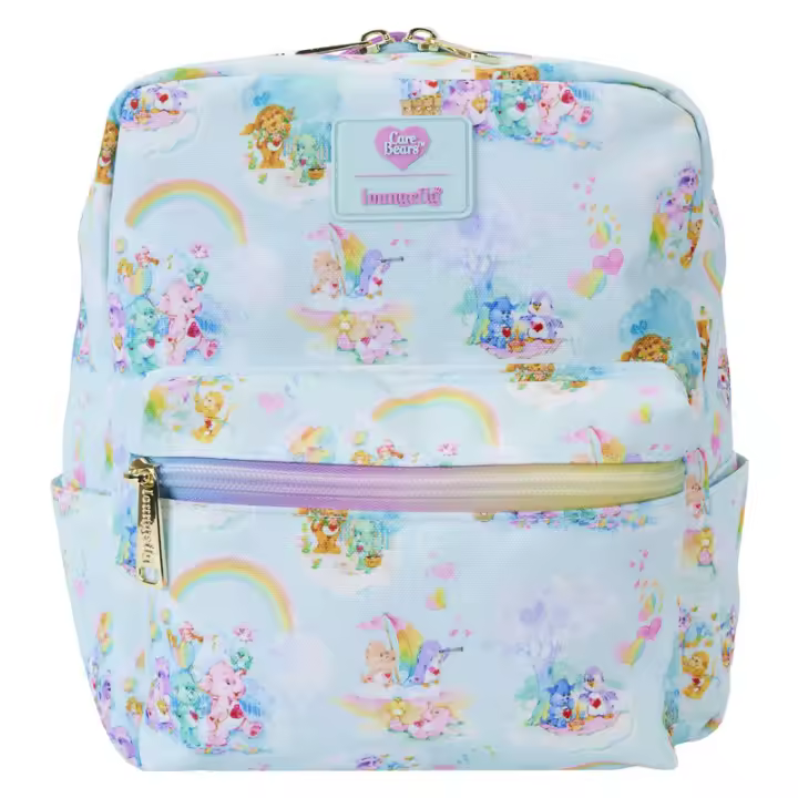 Mochila nylon Cousins Forest of Feelings Care Bears Loungefly 26cm. Mochila ergonómica con amplio espacio. Diseño resistente y versátil para llevar tus pertenencias con estilo. - 1