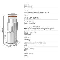 Molino De Café Portátil CF WISDOM Capacidad De 25g Acero Inoxidable 402 Burro De Seis Estrellas Ajustable Para Café Picado Mocha Y Café En Vaso - details 18