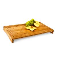 MAXHOME-Tabla de Cortar de Cocina de Madera Bambú Multiusos, Cubre Vitrocerámica, Función de Protector de Vitrocerámica 28X54X4.5CM - details 1
