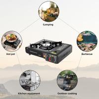 Horno portátil para exteriores, estufa de gas ajustable de 2900 W, estufa liviana, equipo de cocina para acampar, equipo de emergencia, perfecto para cocinar en campamentos, compatible con carrito o cilindro de gas. - details 4
