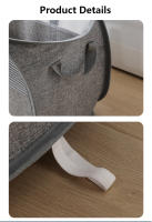Cesta De Ropa Plegable Grande Para Almacenamiento De Ropa Sucia Con Manijas Portátiles Organizador De Ropa Para Baño - details 13