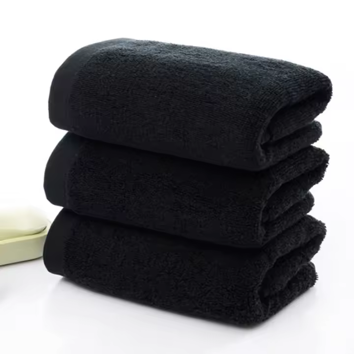 Toallas De Mano Negras Premium 100% Algodón Ultra Suaves Y Altamente Absorbentes Calidad Hotel Y Spa Para El Hogar - 1